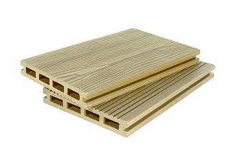 Террасная доска Grand Line 3D 140 мм, L= 6000 мм цвет: золотой