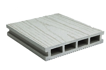 Террасная доска MasterDeck Classic 140 мм, L= 3000 мм вельвет и тиснение, цвет: серый