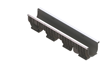 Лоток водоотводный Standartpark, PolyMax Basic, DN150, h202, усиленный, арт: 8247-М