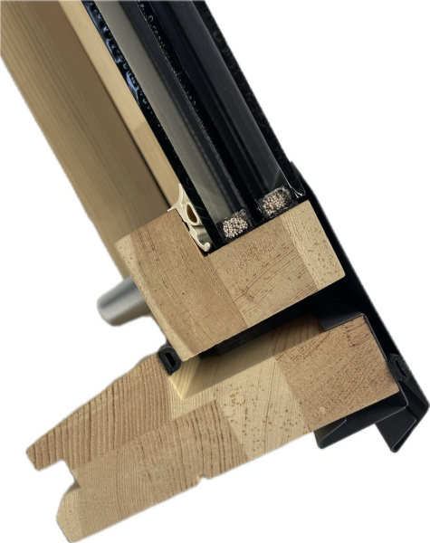 Мансардное окно Werso Стандарт, 78х118 см дерево, 1 - камерный стеклопакет, цвет: дерево, лак