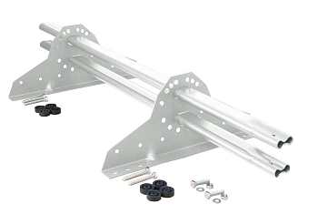 Снегозадержатель Grand Line NEW универсальный,  L=1000 мм, 2 опоры, 2 трубы, овал 42х21 мм. RAL 9003