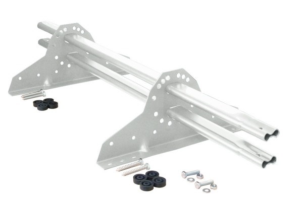 Снегозадержатель Grand Line NEW универсальный,  L=1000 мм, 2 опоры, 2 трубы, овал 42х21 мм. RAL 9003