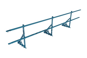 Ограждение кровельное для фальцевой кровли Roofsystems Prestige Master фальц, H=600 мм RAL 5015, L=3000 мм