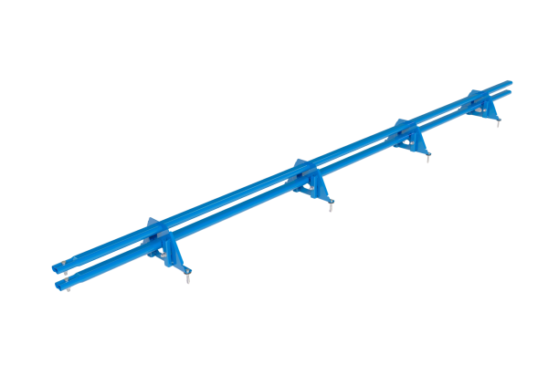 Снегозадержатель для фальцевой кровли Roofsystems Prestige Фальц-америка, 4 опоры, 2 трубы, овал 45х25, L=3000 мм, RAL 5015