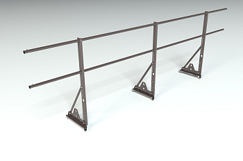 Ограждение кровельное, универсальное Roofsystems Econom Smart, H=900 мм RAL 8019, L=3000 мм