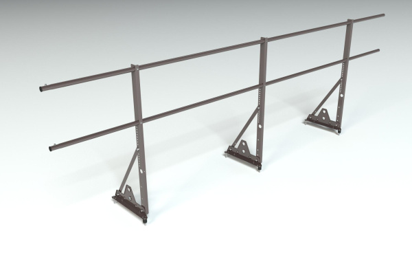 Ограждение кровельное, универсальное Roofsystems Econom Smart, H=900 мм RAL 8019, L=3000 мм
