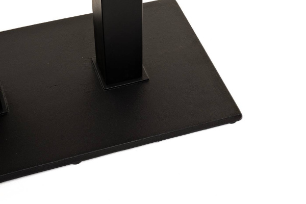 Стол из HPL 140х70 см, Каффе, цвет: дуб, подстолье двойное черное