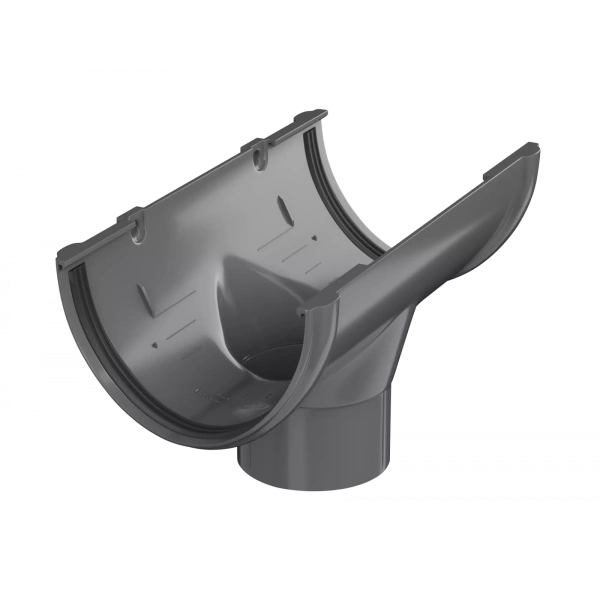 Воронка желоба Технониколь пвх, стандарт Ø 125 мм, цвет: серый