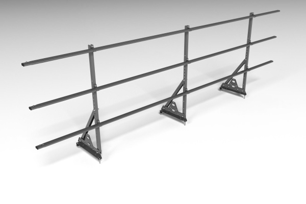 Ограждение кровельное, универсальное Roofsystems Elite Smart, H=900 мм RAL 7016, L=3000 мм