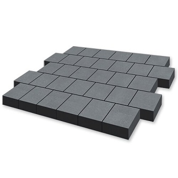 Тротуарная плитка SteinRus Валенсия 80 мм 300х300 мм, цвет: серый