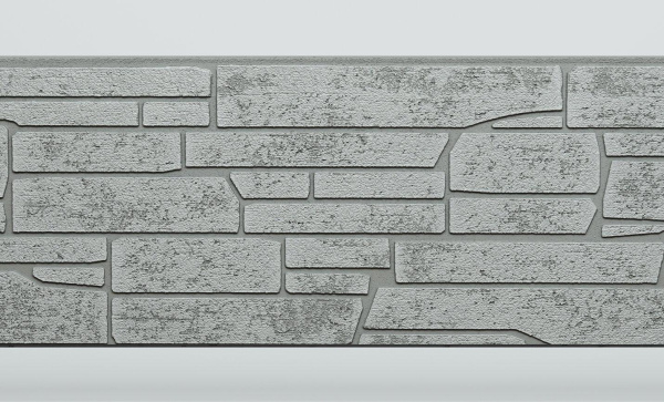 Панель FCS Simple под Камень, 15 мм, 360х1480 мм цвет: AA7112 серый