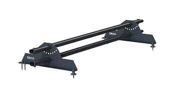 Снегозадержатель универсальный Orima LE Standart, /4 опоры, 2 трубы, овал 45х25/, L=3000 мм RR 23