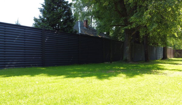 Ламель для забора жалюзи, Milan, с пленкой 0.5 мм, Satin Matt TX, RAL 7016