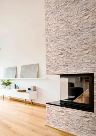 Кварцит, 3D панель из камня, 600х150 мм, Classic Beige Quartz, 8 шт/уп