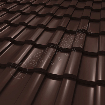 Металлочерепица Stynergy, Stella 0.5 мм, Corundum, RAL 8017