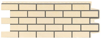 Фасадная панель Grand Line, Состаренный кирпич Design, цвет: бежевый со швом RAL 7006