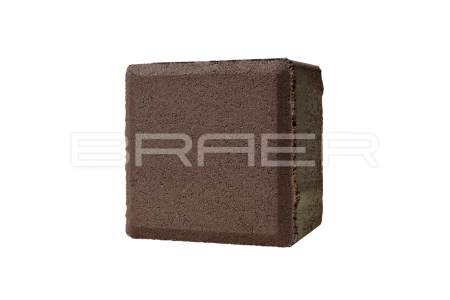 Тротуарная плитка Braer Лувр 60 мм 100х100 мм, цвет: коричневый