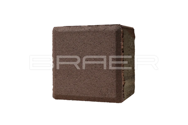 Тротуарная плитка Braer Лувр 60 мм 100х100 мм, цвет: коричневый