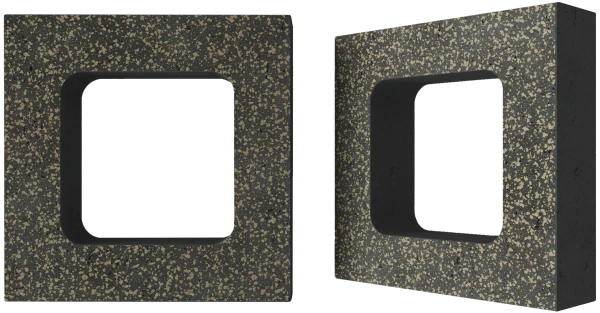 Декоративный бриз-блок Mesterra Cobogo, 250х250 мм 90 мм, 0401, черный LUX