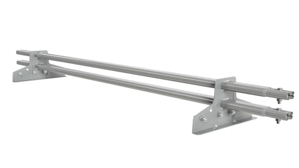 Снегозадержатель для фальцевой кровли Borge L=1500 мм, 2 опоры, 2 трубы, овал 25х45 RAL 9006