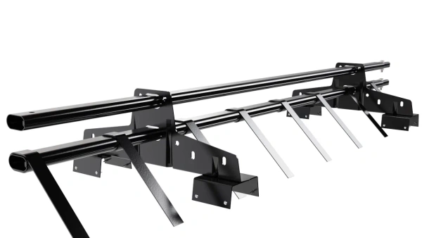 Снегозадержатель для профнастила Н-114 Borge L=1500 мм 2 опоры, 2 трубы, овал 25х45 RAL 9005