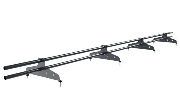 Снегозадержатель универсальный NewLine L=3000 мм, 4 опоры, 2 трубы, круг Ø25 мм, RAL 7016