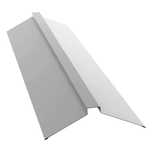 GL Планка конька плоского, 150х40х150 мм 0.45 мм, Drap TX, RAL 9003, L=2000 мм