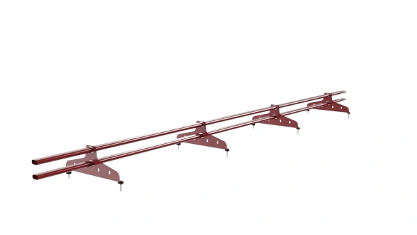 Снегозадержатель универсальный NewLine L=3000 мм, 4 опоры, 2 трубы, овал 20х40 мм RAL 3011