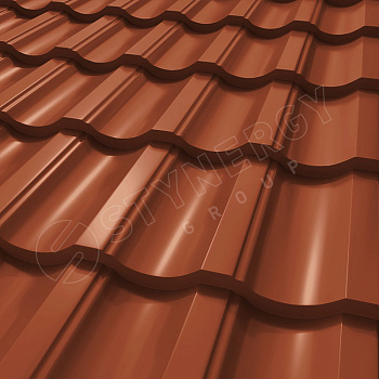 Металлочерепица Stynergy, Garda 0.5 мм, Corundum Matt, RAL 8004