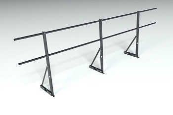 Ограждение кровельное для фальцевой кровли Roofsystems Econom фальц, H=900 мм RAL 9005, L=3000 мм