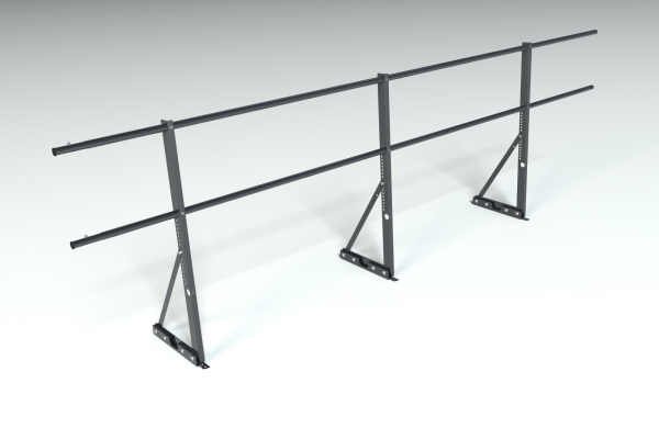 Ограждение кровельное для фальцевой кровли Roofsystems Econom фальц, H=900 мм RAL 9005, L=3000 мм