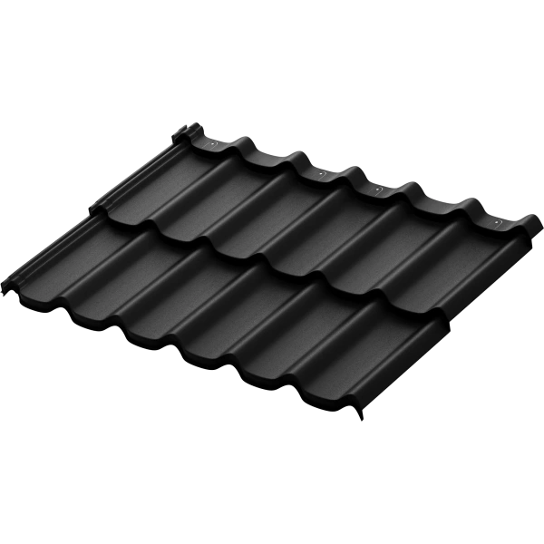 Модульная металлочерепица Aquasystem, Стокгольм XXL 1185х875 мм 0.5 мм, Rooftop Бархат, RAL 9005