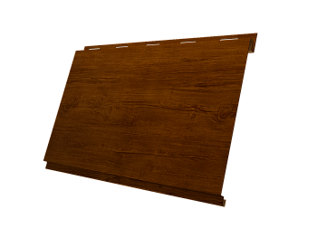 Металлический сайдинг Grand Line, Вертикаль Classic 0.45 мм, Print Premium, Golden Wood Intense FTC