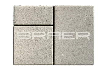 Тротуарная плитка Braer Старый город Ландхаус 60 мм 80х160, 160х160, 240х160 мм, прямоугольная, цвет: белый