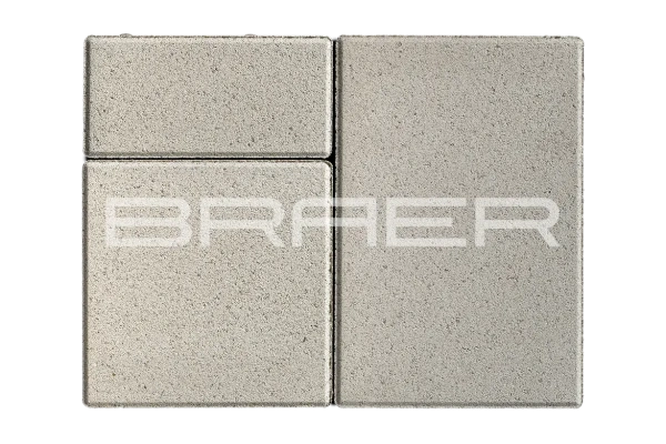 Тротуарная плитка Braer Старый город Ландхаус 60 мм 80х160, 160х160, 240х160 мм, прямоугольная, цвет: белый