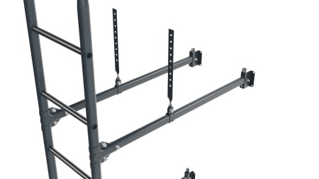 Фасадная лестница Borge, верхняя секция, L=1800 мм RAL 7016