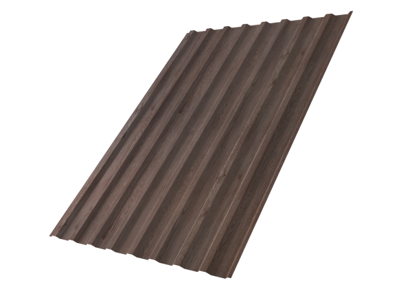 Профилированный лист GL C20 B, 0.45 мм, Print Elite, White Wood TwinColor Профилированный лист GL C20 B, 0.45 мм, Print Elite, White Wood TwinColor