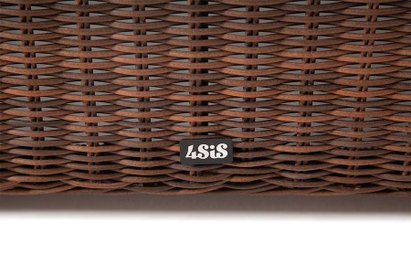 Стол журнальный из искусственного ротанга, Лунго цвет: коричневый