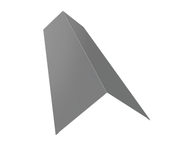 GL Планка конька плоского, 145х145 мм 0.5 мм, Satin, RAL 9006, L=3000 мм