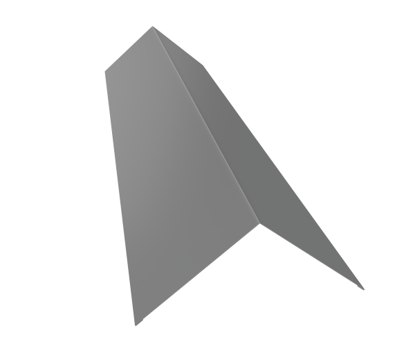 GL Планка конька плоского, 145х145 мм 0.5 мм, Satin, RAL 9006, L=3000 мм