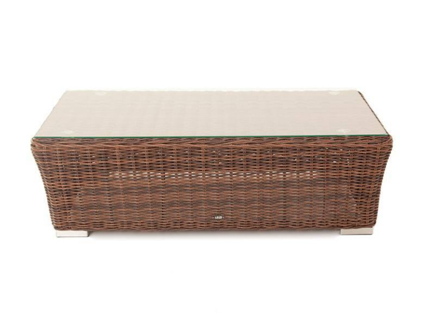 Стол журнальный из искусственного ротанга, Капучино цвет: коричневый