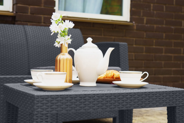 Столик журнальный B:Rattan Arizona, из искусственного ротанга цвет: антрацит