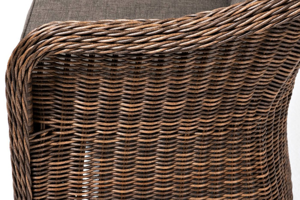 Диван 2-местный из искусственного ротанга, Равенна коричневый