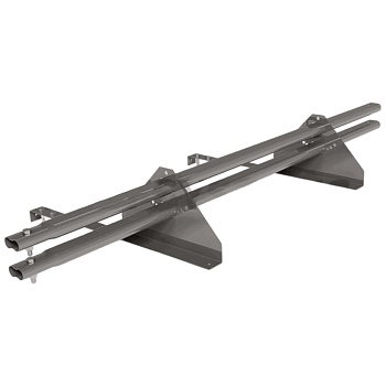 Снегозадержатель для натуральной черепицы Roofsystems Prestige натур, 2 опоры, 2 трубы, овал 45х25, L=1500 мм, RAL 7004