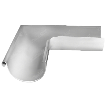 Угол желоба внешний 90° Grand Line Ø 125 мм PE, RAL 9003