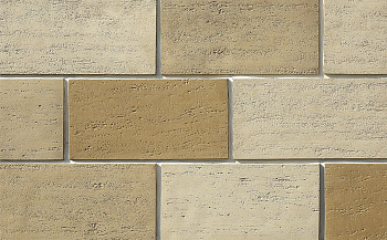 Фасадная плитка White Hills Тиволи под Травертин, цвет: 554-10 / бежевый