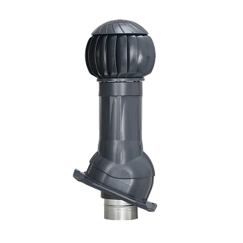 Комплект вентиляции Gervent для профлиста-20 125/ИЗ/160 мм серый графит