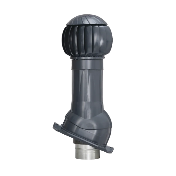 Комплект вентиляции Gervent для профлиста-20 125/ИЗ/160 мм серый графит