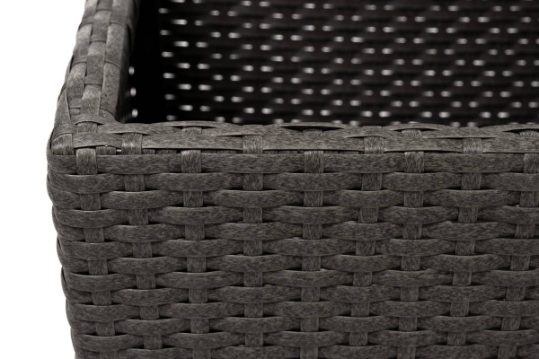 Кашпо для цветов Капучино, плетеное из искусственного ротанга цвет: графит