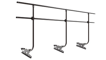 Ограждение кровельное для фальцевой кровли Borge, H=1200 мм, L= 3000 мм RAL 8019